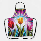 Trio of Tulips: Ein Ausbruch der Springtime-Schönh Schürze (Vorderseite)