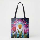 Trio of Tulips: Ein Ausbruch der Springtime-Schönh Tasche (Vorderseite)