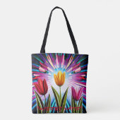 Trio of Tulips: Ein Ausbruch der Springtime-Schönh Tasche (Rückseite)