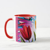 Trio of Tulips: Ein Ausbruch der Springtime-Schönh Tasse (Links)