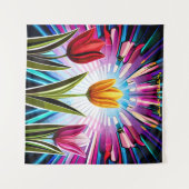 Trio of Tulips: Ein Ausbruch der Springtime-Schönh Wandteppich (Vorderseite (Horizontal))