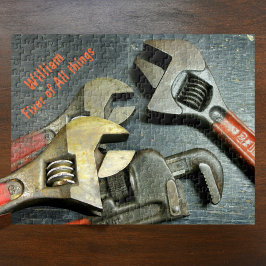Trio of Wrenches Fixer aller Personalisierten Ding Puzzle