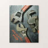 Trio of Wrenches Fixer aller Personalisierten Ding Puzzle (Vertikal)