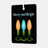 Trio Orange and Blue Ornament Aus Metall (Vorderseite links)