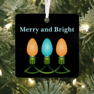 Trio Orange and Blue Ornament Aus Metall