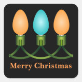 Trio Orange and Blue Quadratischer Aufkleber (Vorderseite)