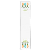 Trio Orange und Blue Custom Text Kurzer Tischläufer (Vorderseite)