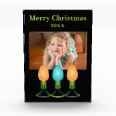 Trio Orange und Blue Personalisiert Fotoblock (Vorderseite)