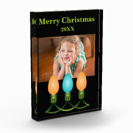 Trio Orange und Blue Personalisiert Fotoblock