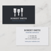 Trio Paintbrushes Silhouette Malerei Visitenkarte (Vorne/Hinten)