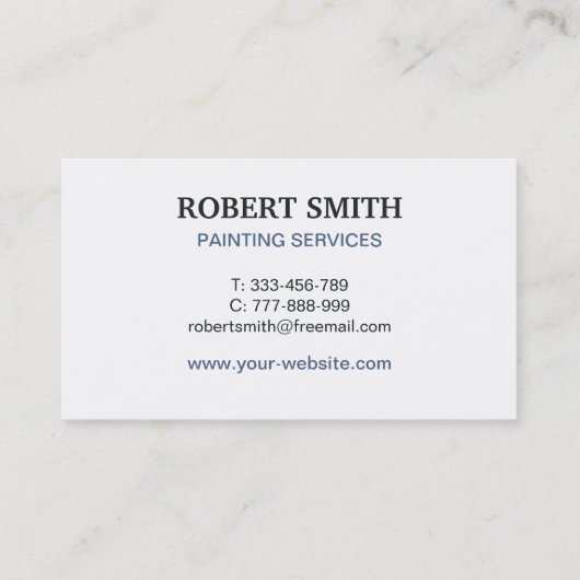 Trio Paintbrushes Silhouette Malerei Visitenkarte (Rückseite)