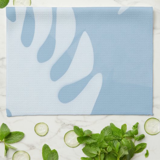 Trio Palm Blätter Blue Kitchen Handtuch (Gefaltet)