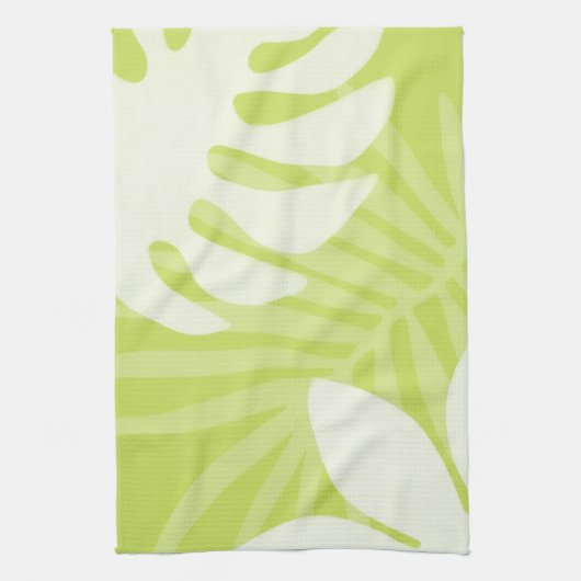 Trio Palm Blätter Lime Green Kitchen Handtuch (Vertikal)