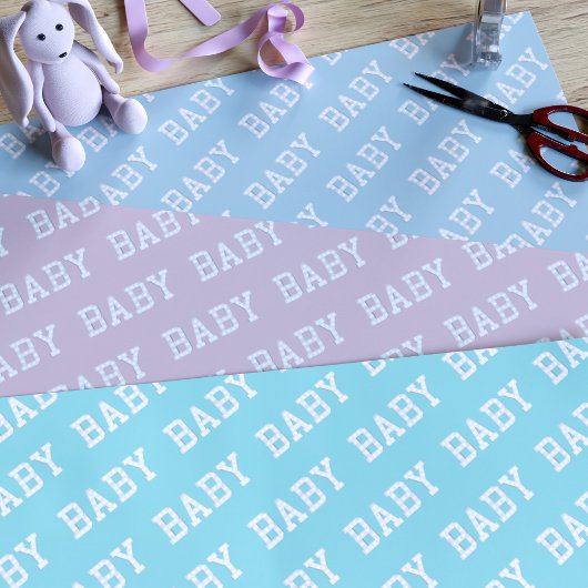 Trio-Papier für die Umhüllung von Babyduschen Geschenkpapier Set
