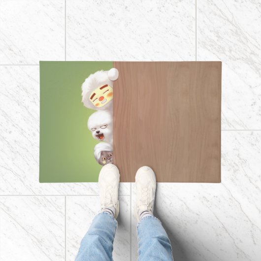 Trio Peeking Animals Fußmatte (Indoor)