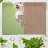 Trio Peeking Animals Geschirrtuch (Gefaltet)