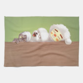 Trio Peeking Animals Geschirrtuch (Horizontal)