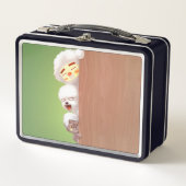 Trio Peeking Animals Metall Brotdose (Vorderseite)