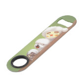 Trio Peeking Animals Speed Flaschenöffner (Vorderseite Schrägansicht)