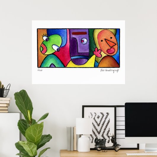 Trio Poster von Lee Vandergrift (Heimbüro)