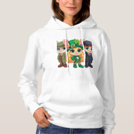 Trio Rabbit für St Patrick Hoodie