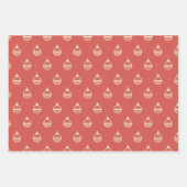 Trio Retro Weihnachtswrapping Paper Sheets Geschenkpapier Set (Vorderseite 3)