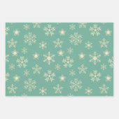 Trio Retro Weihnachtswrapping Paper Sheets Geschenkpapier Set (Vorderseite 2)