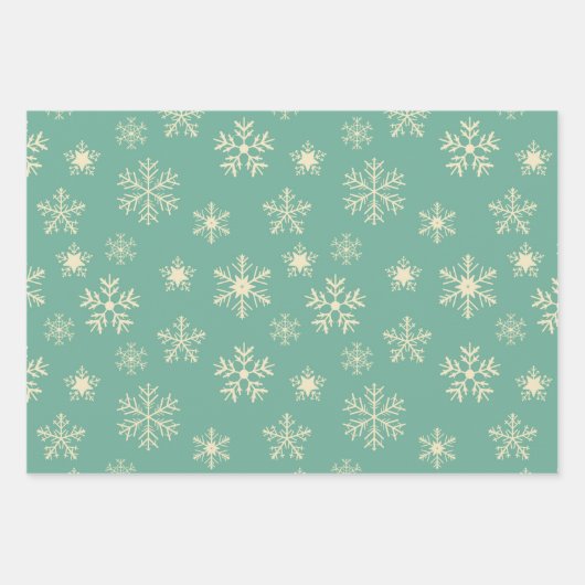 Trio Retro Weihnachtswrapping Paper Sheets Geschenkpapier Set (Vorderseite 2)
