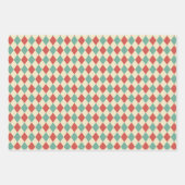 Trio Retro Weihnachtswrapping Paper Sheets Geschenkpapier Set (Vorderseite)