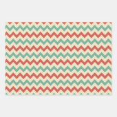 Trio Retro Weihnachtswrapping Paper Sheets Geschenkpapier Set (Vorderseite 3)