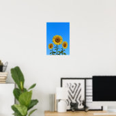 Trio Sunblumen Poster (Heimbüro)