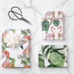 Trio Tropical Pink Christmas Flamingo Weihnachtsma Geschenkpapier Set<br><div class="desc">Trio Tropical Pink Weihnachten Flamingo Rote Weihnachtsmannmütze Wrapping Papier Blätter.</div>