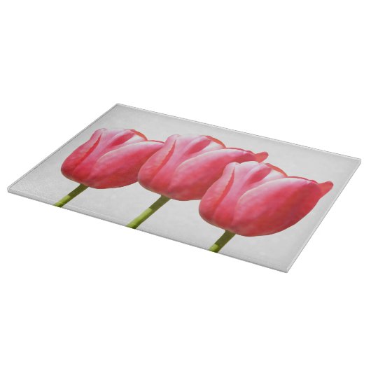 Trio-Tulpen Schneidebrett (Ecke)