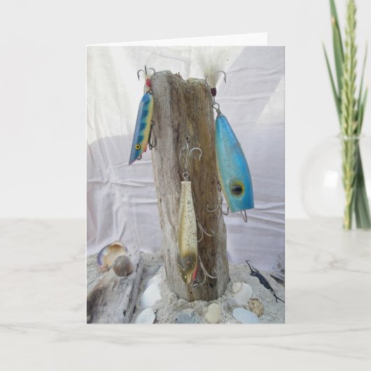 Trio Vintag Lures Note Card #2 Karte (Vorderseite)