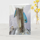 Trio Vintag Lures Note Card #2 Karte (Gelbe Blume)