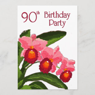 Trio von Cattleyas Geburtstags-Party 90 Einladung