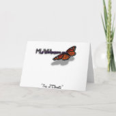 Trio von Clematin Rosa und Weißer Frühling Wein Dankeskarte (Rückseite)