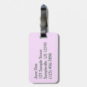 Trio von Clematin Rosa und Weißer Frühling Wein Gepäckanhänger (Rückseite vertikal)