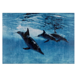 Trio von Delfinen Schneidebrett