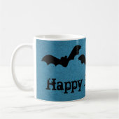 Trio von Fledermäusen Halloween-Tasse, Dunkelblau Kaffeetasse (Links)