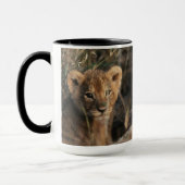 Trio von Lion Cubs mit Mutter Tasse (Links)