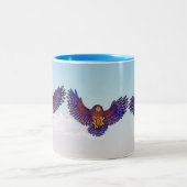 Trio von Owls Ruru Morepork Zweifarbige Tasse (Mittel)