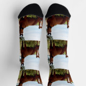 Trio von süßen Pferden, Crew Socken (Oben)