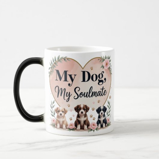 Trio Welpen Morphing Tasse (11 oz) (Links)