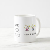 Triole Babys: Wir Liebe Mama Geschenk, Kaffeetasse (VorderseiteRechts)