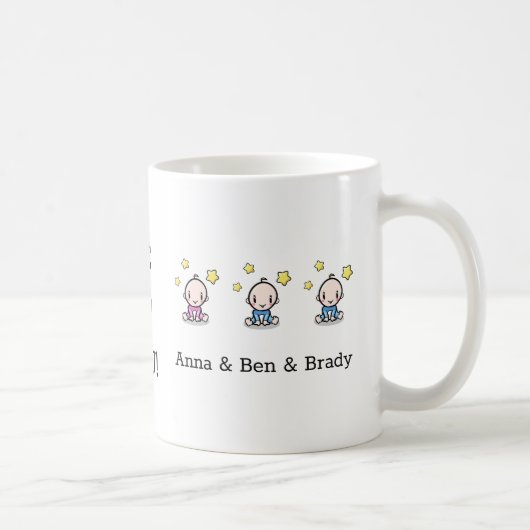 Triole Babys: Wir Liebe Mama Geschenk, Kaffeetasse (Rechts)