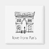 Triomphbogen-Illustration Magnet (Vorne)