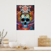 Trip Balls Art - Tribal Skull Poster (Küche)