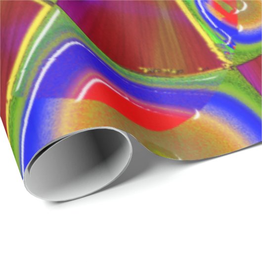 Trip in Psychedelic 3D Optics Geschenkpapier (Rolleneckpunkt)