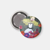"Trip like I do" Round Magnet (Vorderseite/Rückseite)